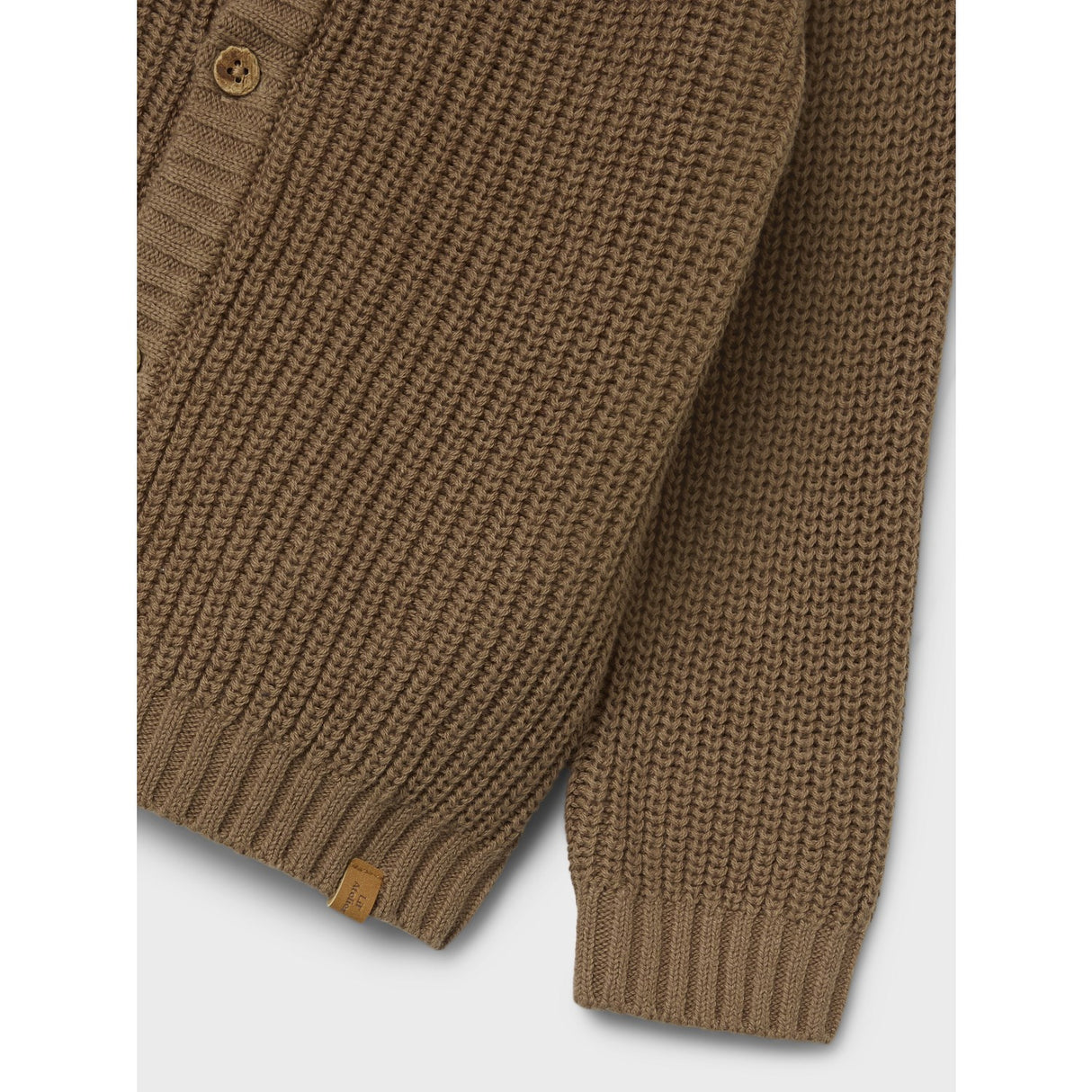 Lil'Atelier Sepia Tint Emlen Lin Stickad Cardigan Noos