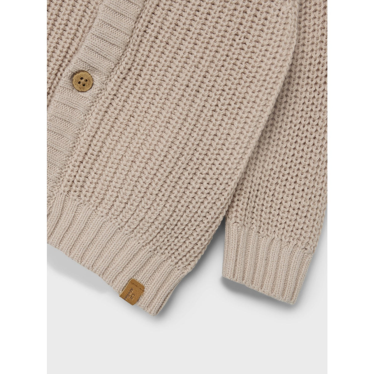 Lil'Atelier Gray Morn Emlen Stickad Cardigan Noos