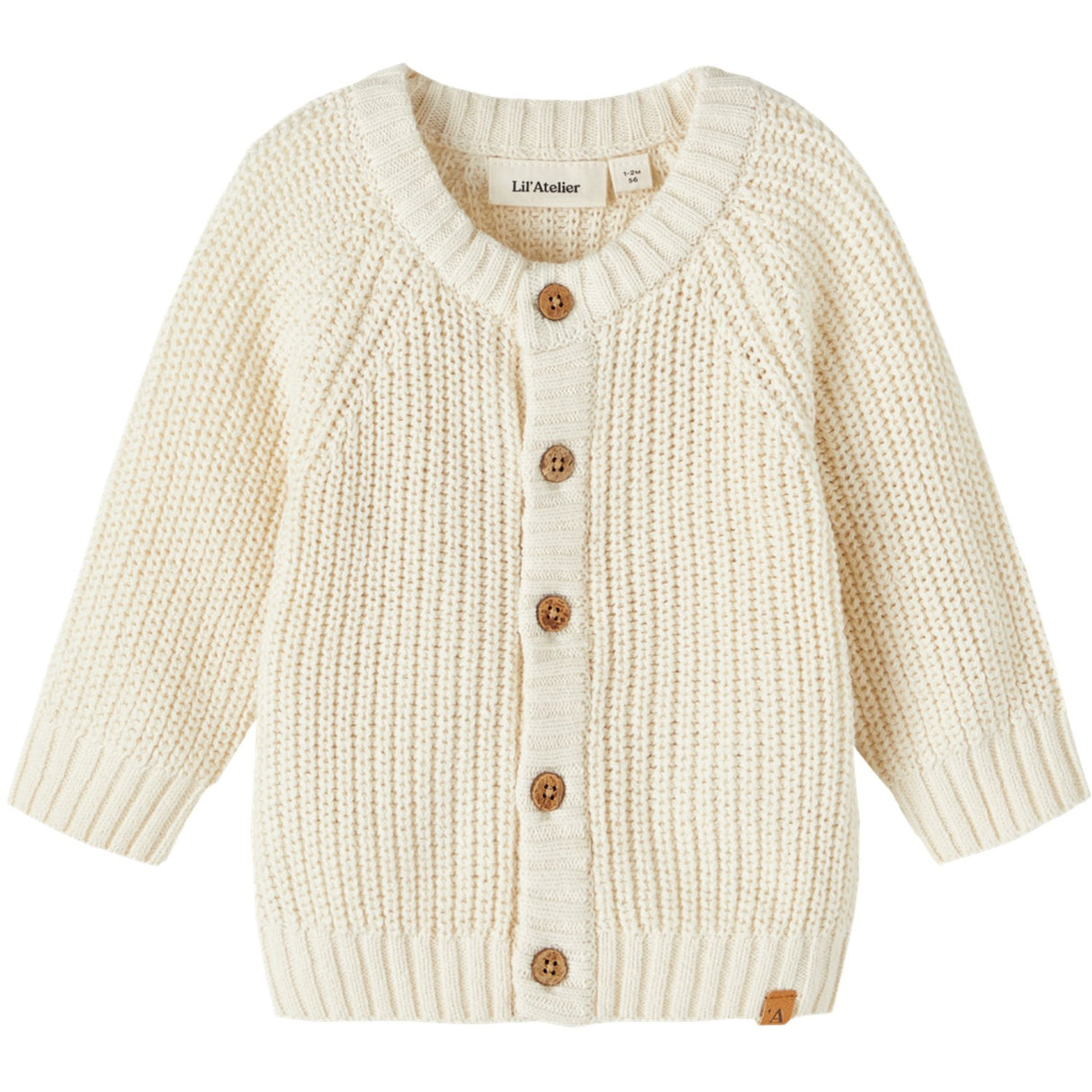 Lil'Atelier Turtledove Emlen Stickad Cardigan Noos
