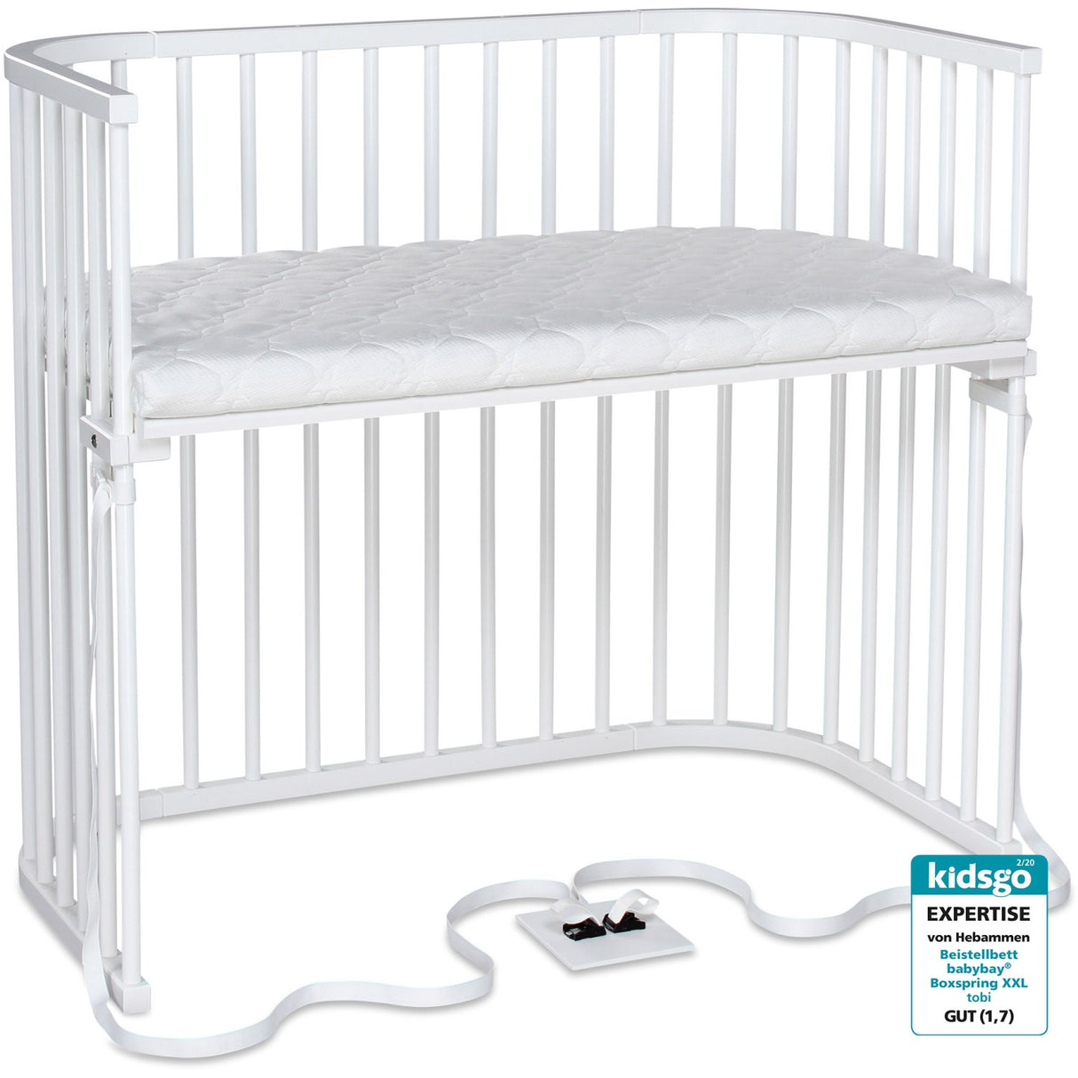 babybay® White Varnished Boxspring Xxl Co-Sleeper