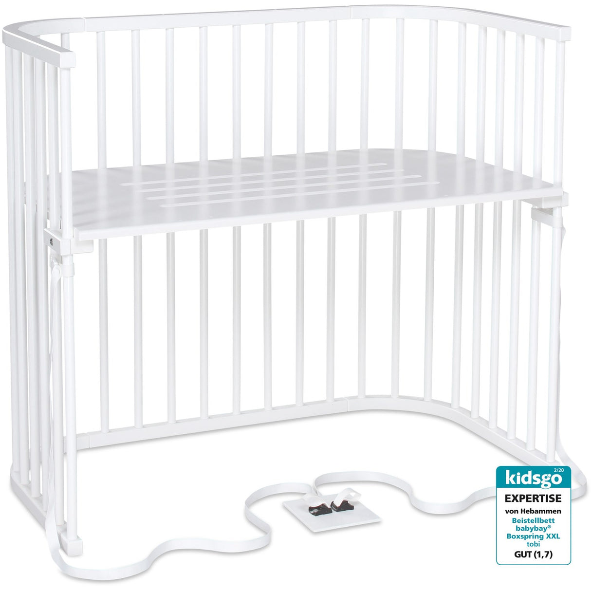 babybay® White Varnished Boxspring Xxl Co-Sleeper