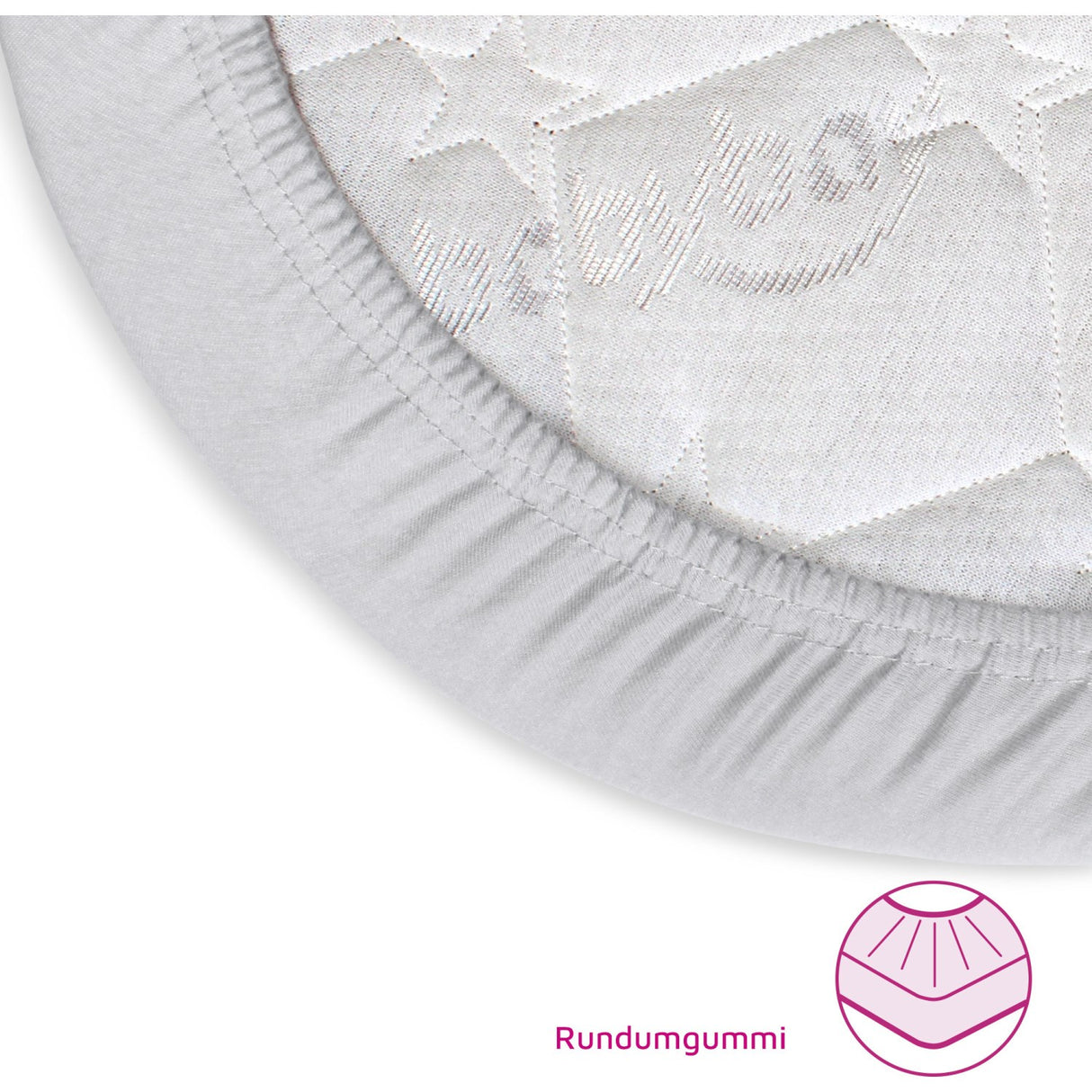 babybay® Soft Grey Jersey Cover Deluxe Ark 2-Pack Original