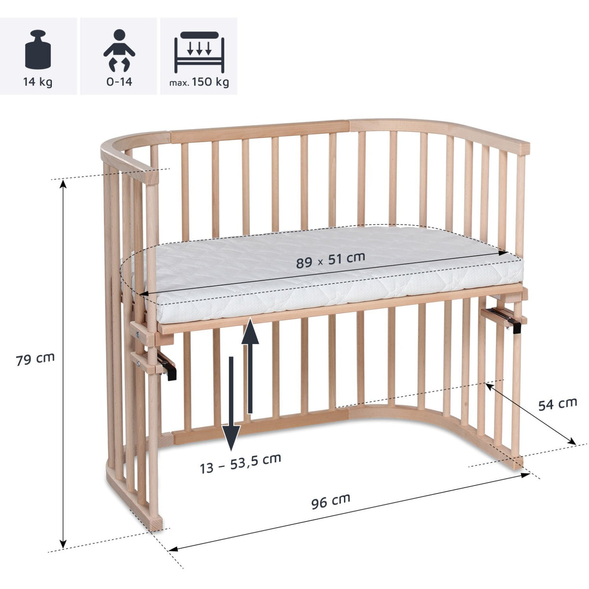 babybay® Natural Untreated Maxi Co-Sleeper