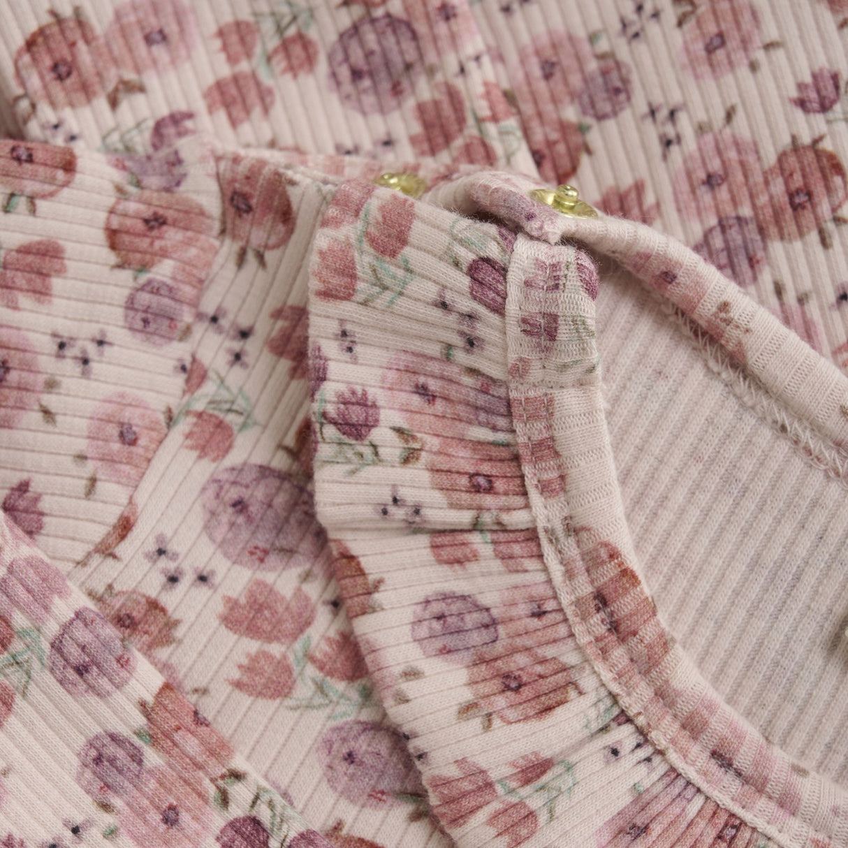 Minymo Peach Whip Klänning AOP Rib