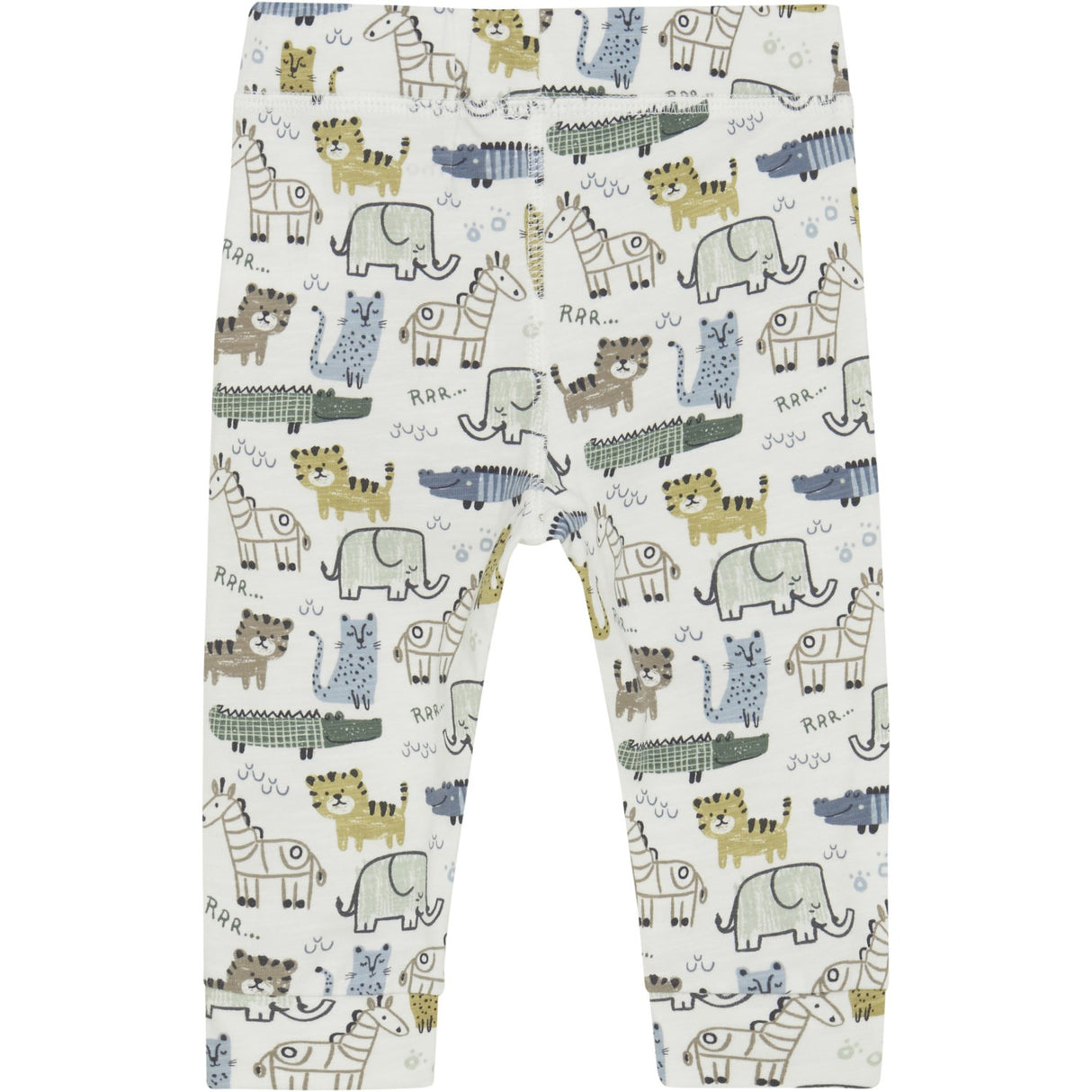 Minymo Marshmallow White Byxor AOP