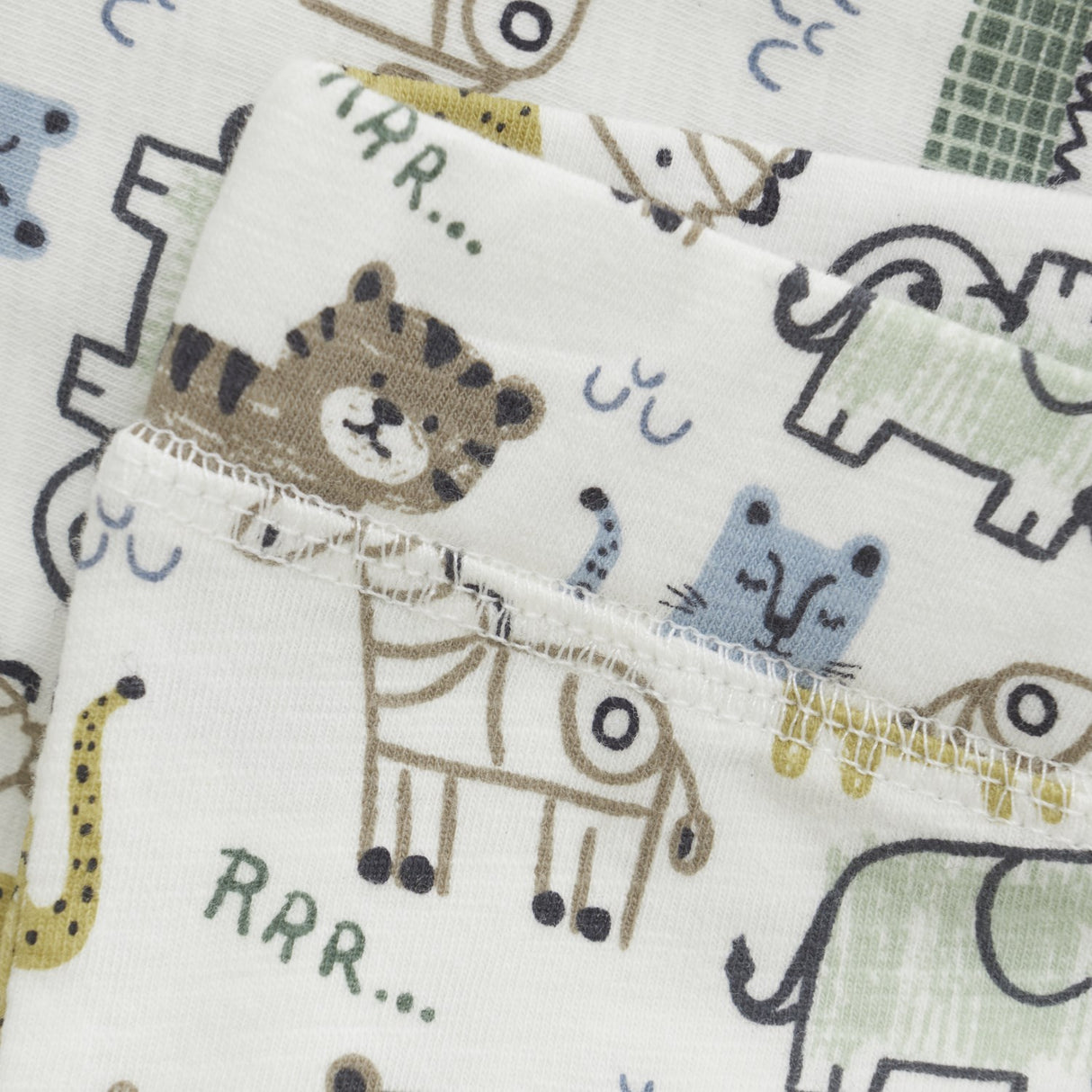 Minymo Marshmallow White Byxor AOP