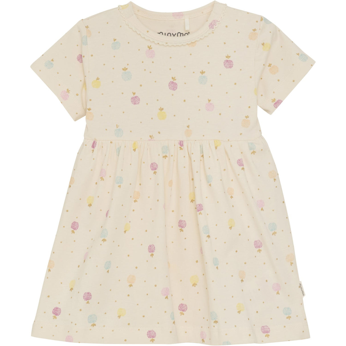 Minymo White Swan Body Klänning AOP