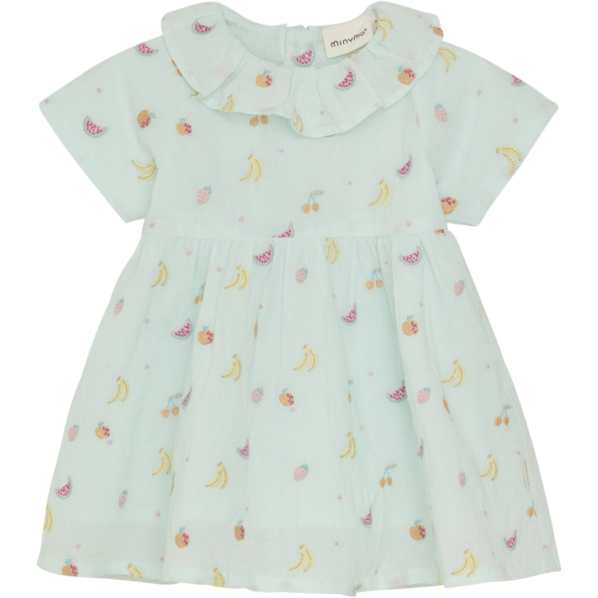 Minymo Wan Blue Klänning Broderi