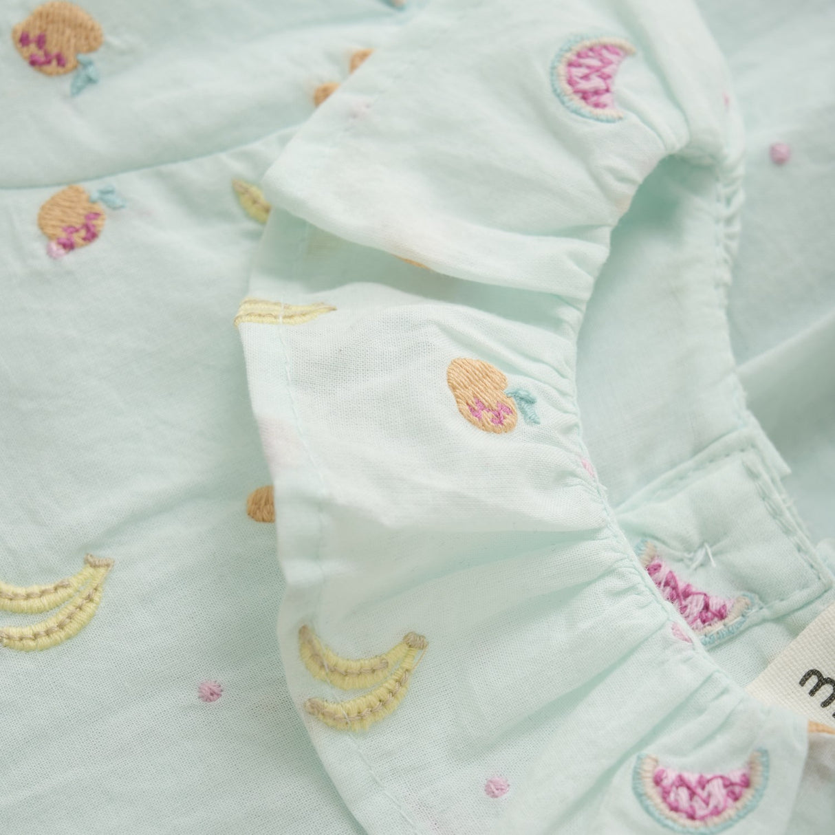 Minymo Wan Blue Klänning Broderi