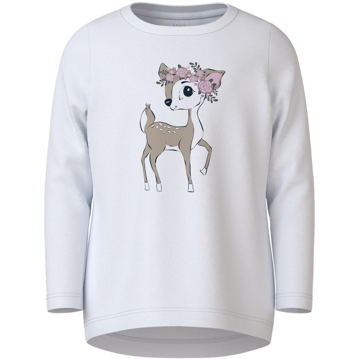 Name It Bright White Flower Deer Vix Blus