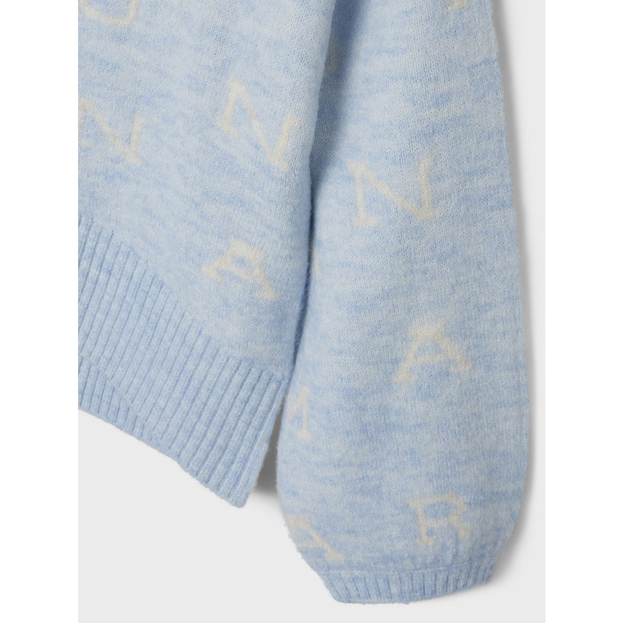 Name It Chambray Blue Melange Neify Oversize Stickad Blus