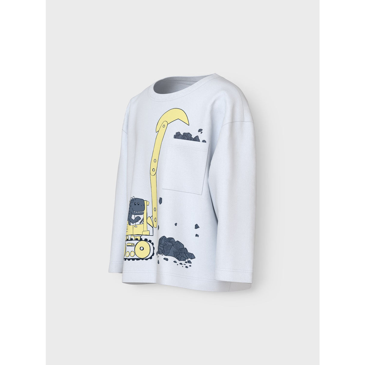 Name It Bright White Tractor Dino Vilian Blus