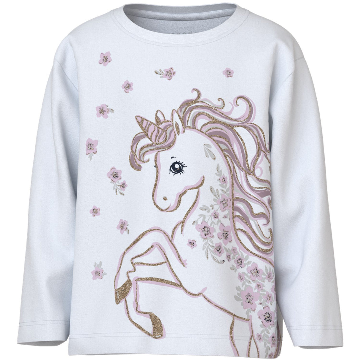 Name It Bright White Unicorn Valiane Regular Blus