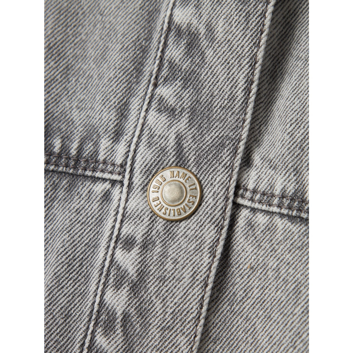 Name It Light Grey Denim Gloria Denim Embroidery Jacka