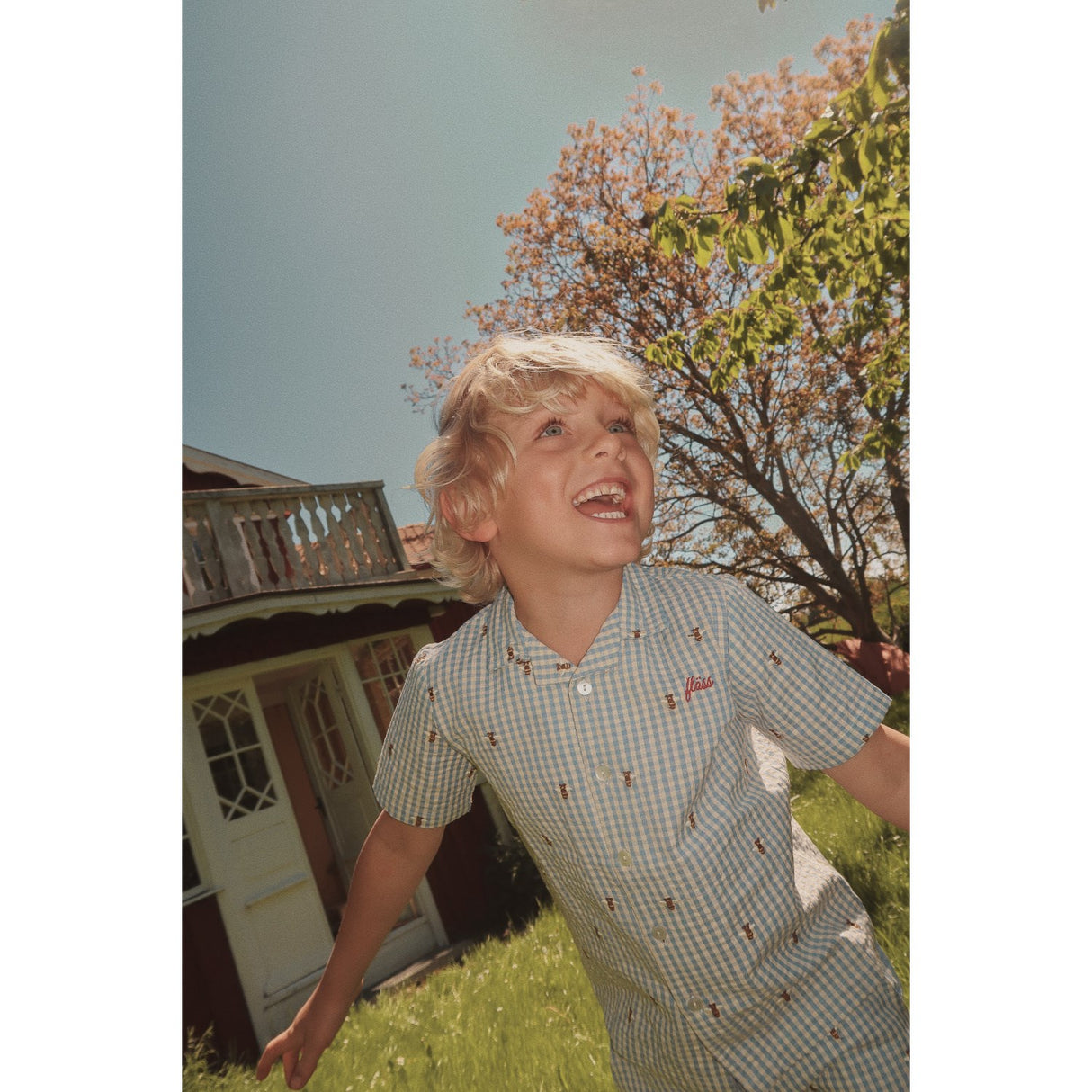 Flöss Bee Gingham Oliver Skjorta