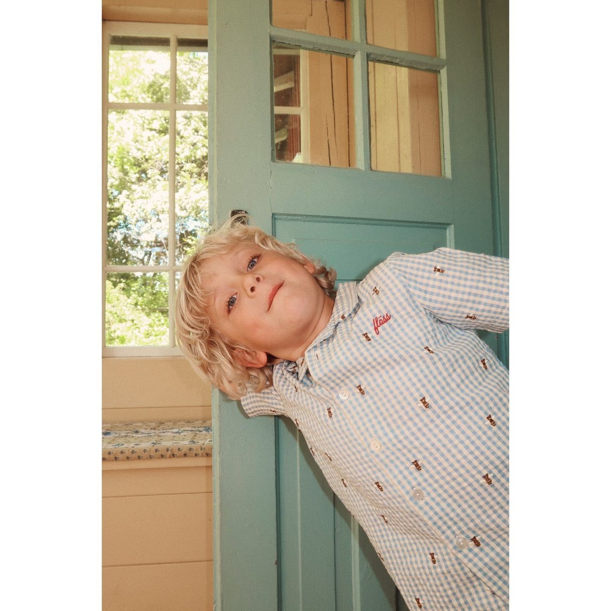 Flöss Bee Gingham Oliver Skjorta