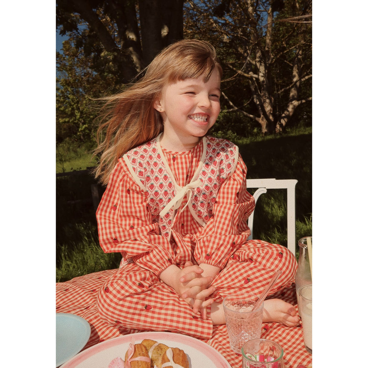 Flöss Berry Gingham Molly Byxor