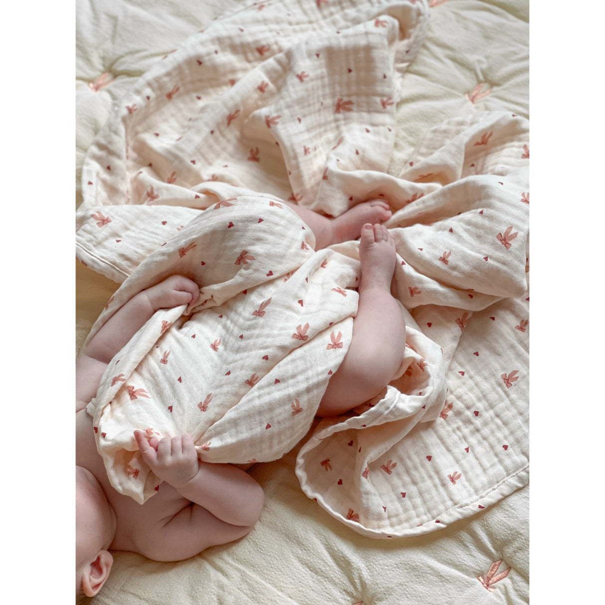Cam Cam Copenhagen Bows Muslin Baby Filt