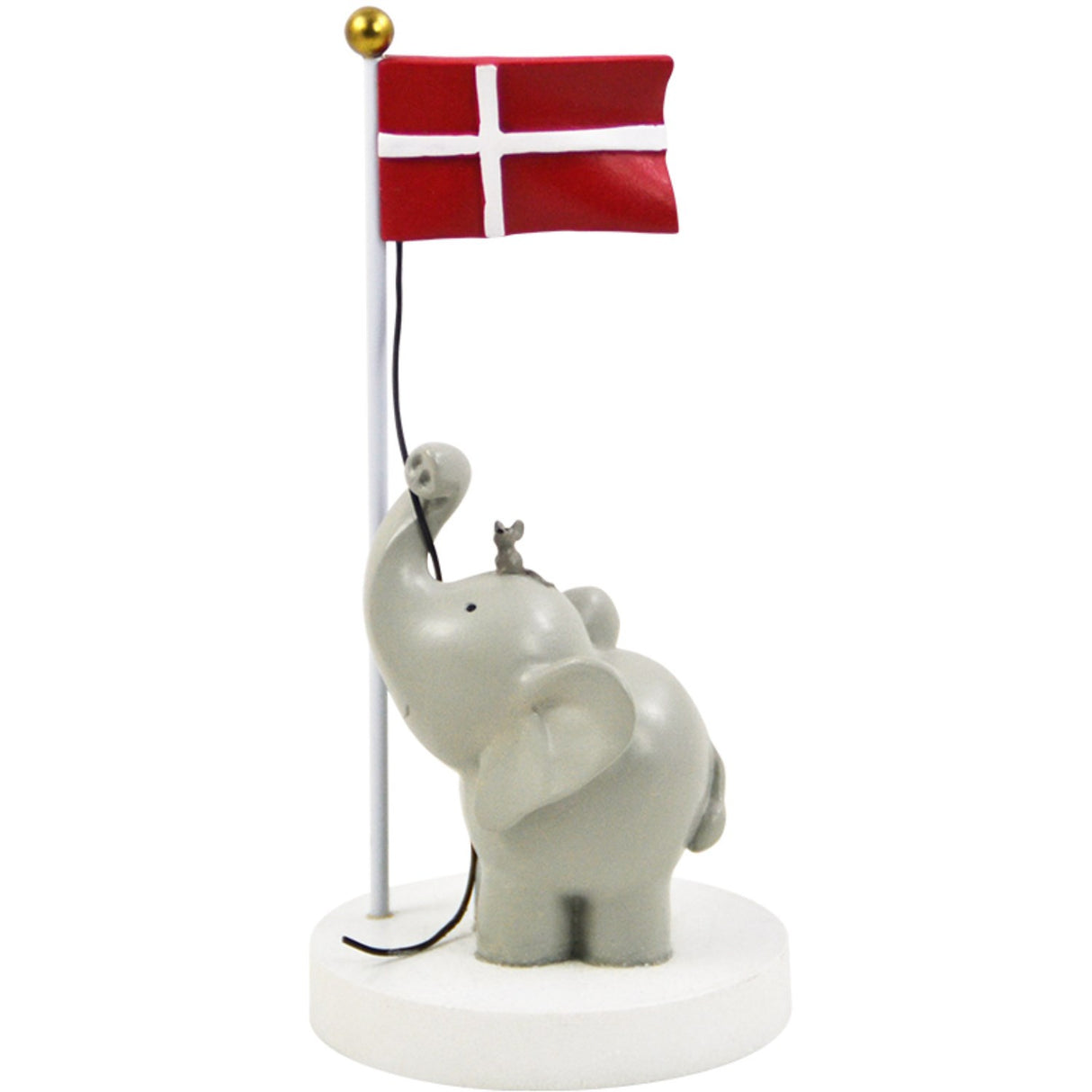 Kids by Friis Bordsflagga med Elefant och Mus 13 cm