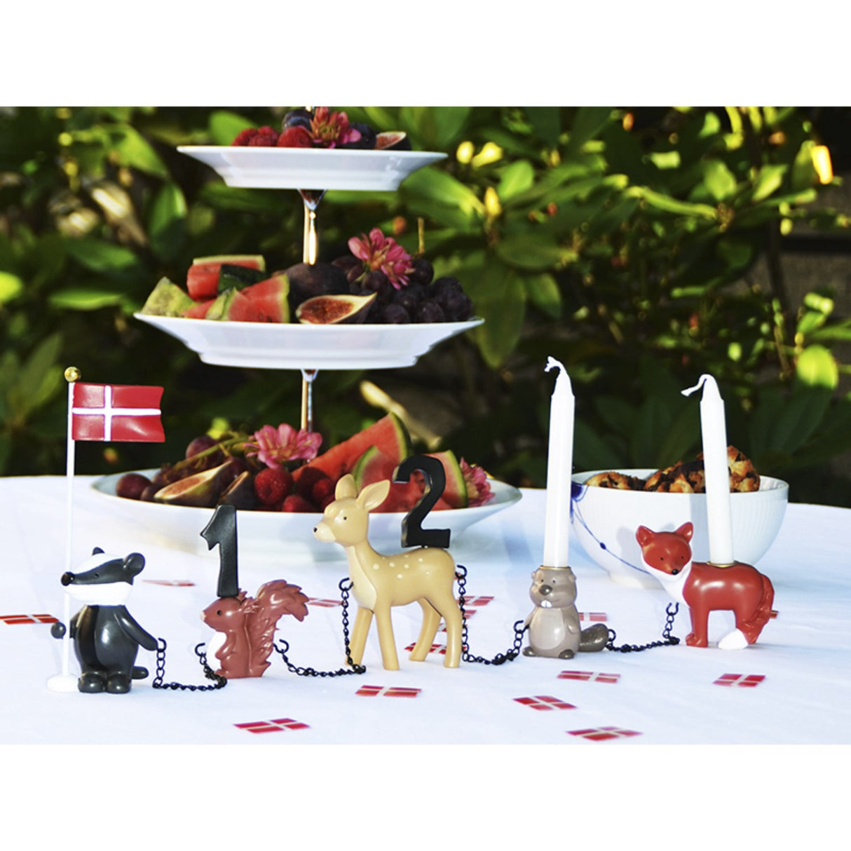 Kids by Friis Födelsedagståg skogsdjur med 11 nummer