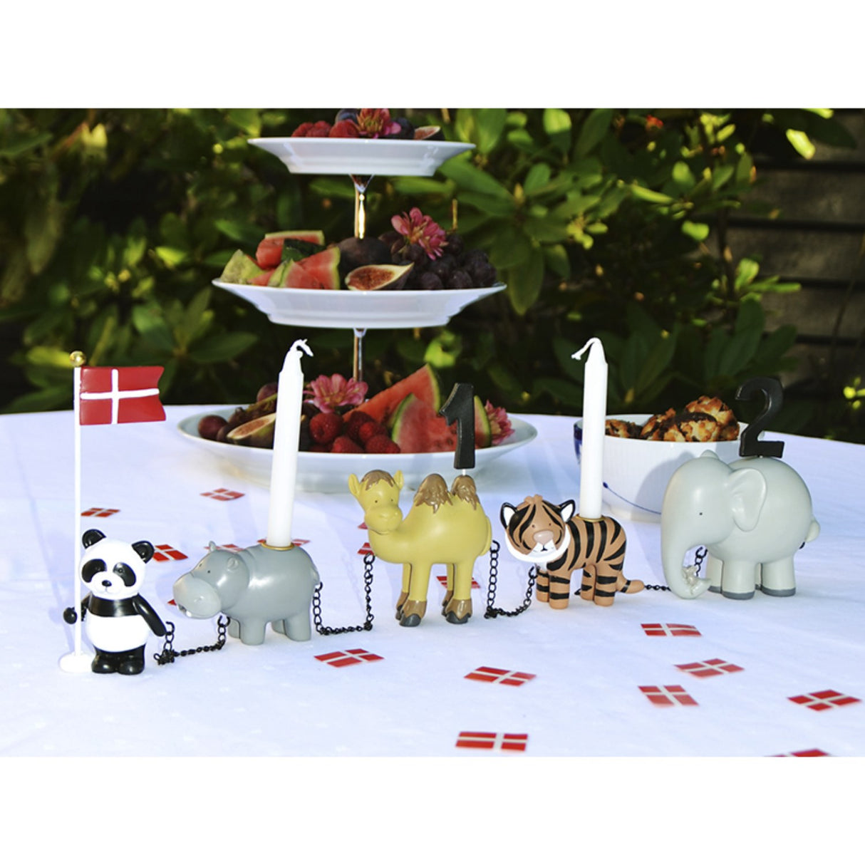 Barn by Friis Födelsedagståg Zoo djur m. 11 nummer