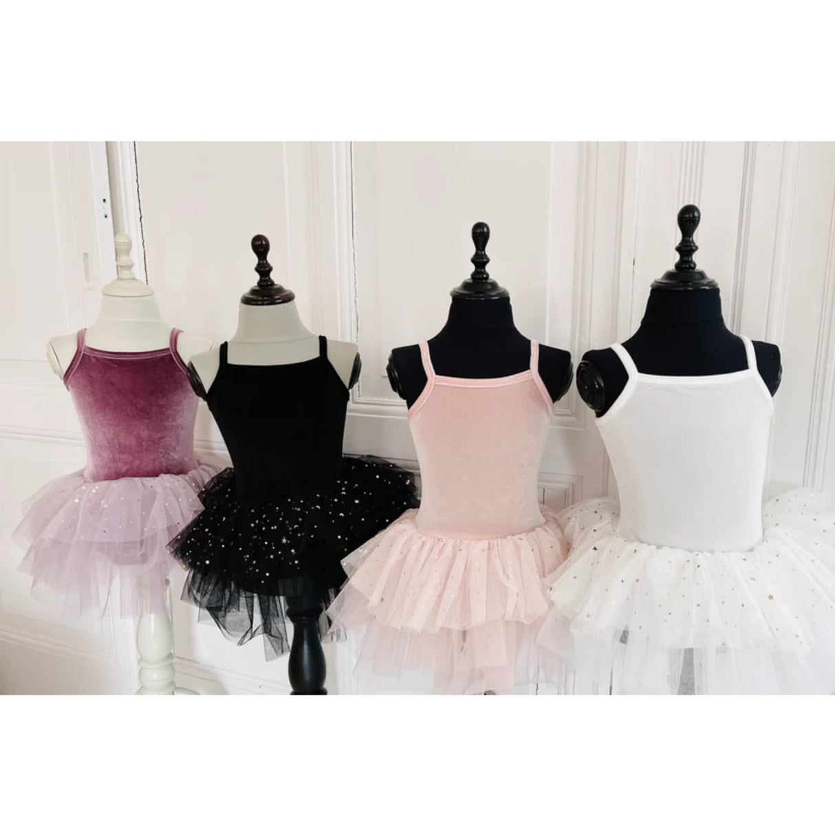 Dolly by Le Petit Tom Velvet Leotard With Tulle Tutu Klänning Dusty Violet