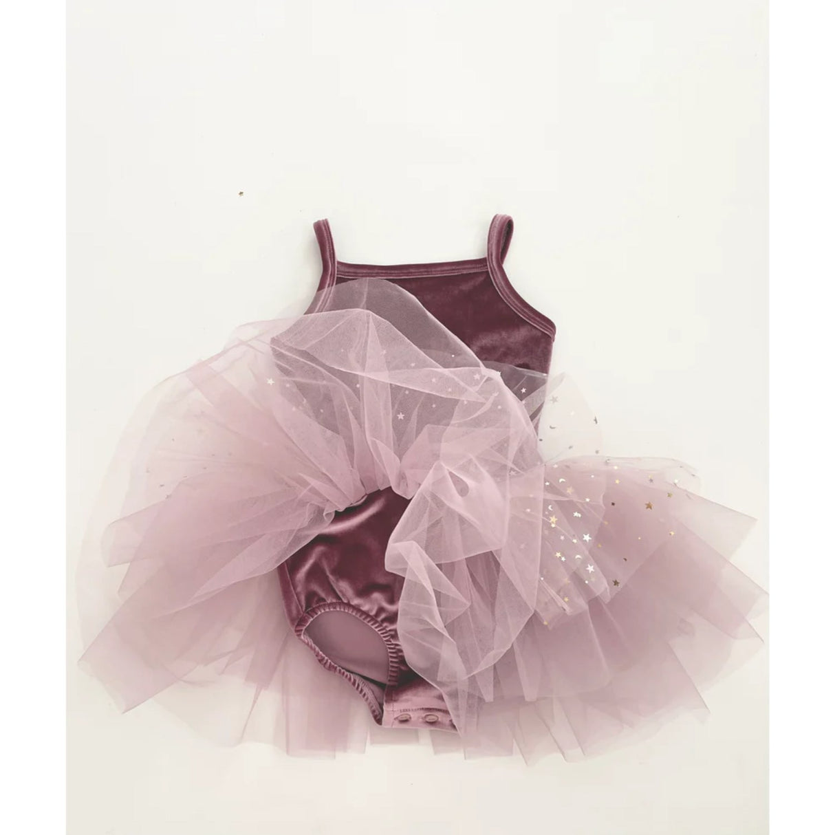 Dolly by Le Petit Tom Velvet Leotard With Tulle Tutu Klänning Dusty Violet