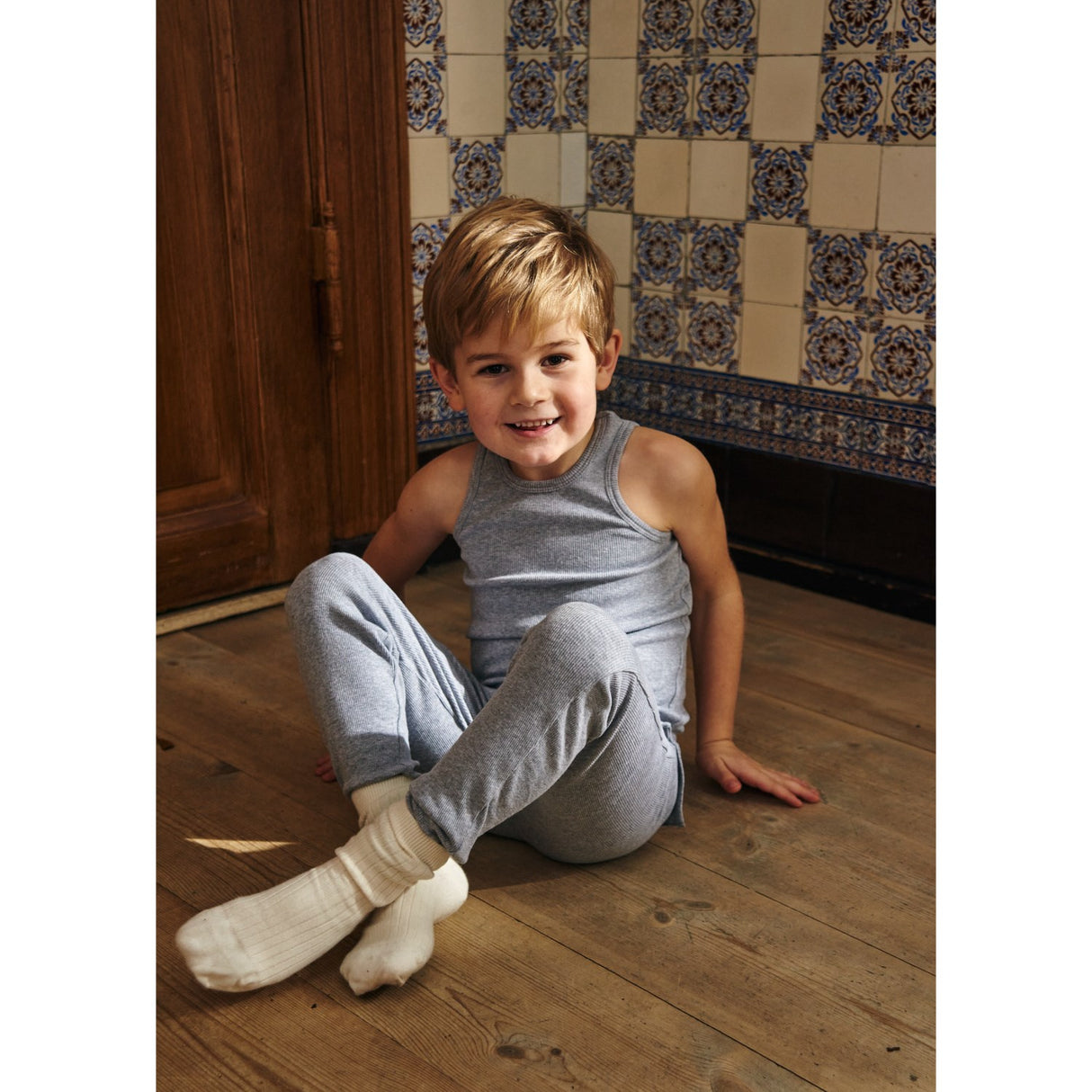 HOLMM Light Grey Philo Bomull Leggings