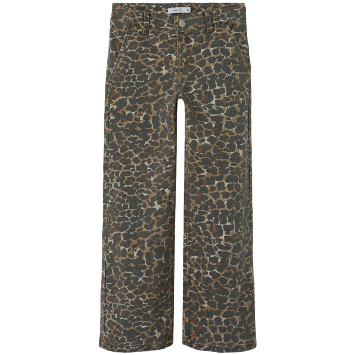 Name It Affogat Leo Washed Down Rose Wide Twill Byxor