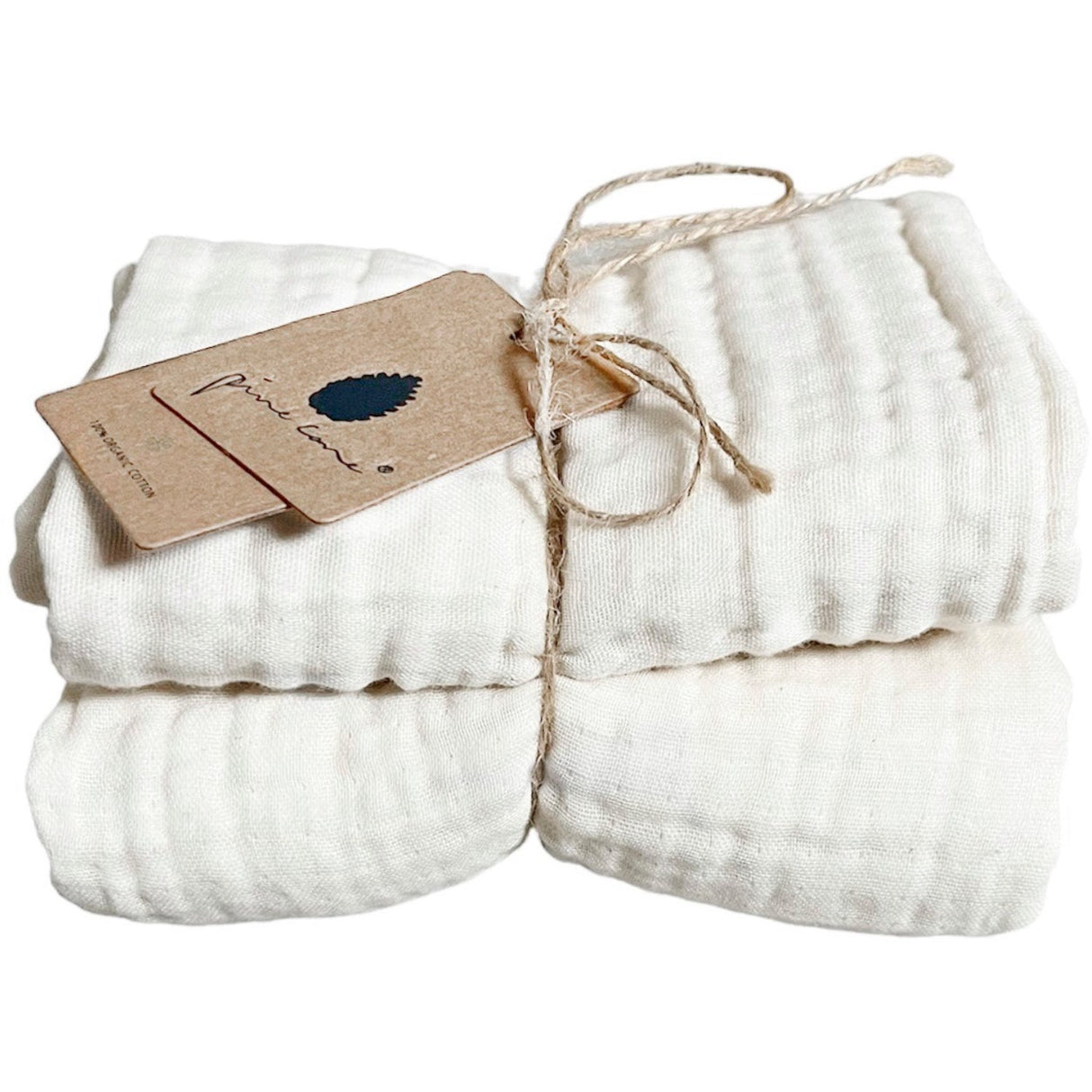 Pine Cone Cream Kadera Tygblöjor 4-lagers musslin 2-pack