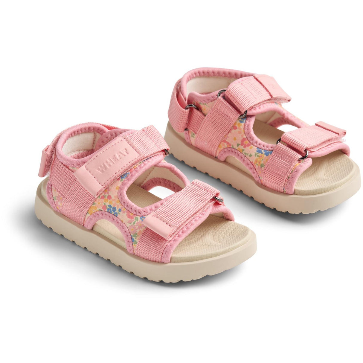 Wheat Multi Flowers Sandal Mandy