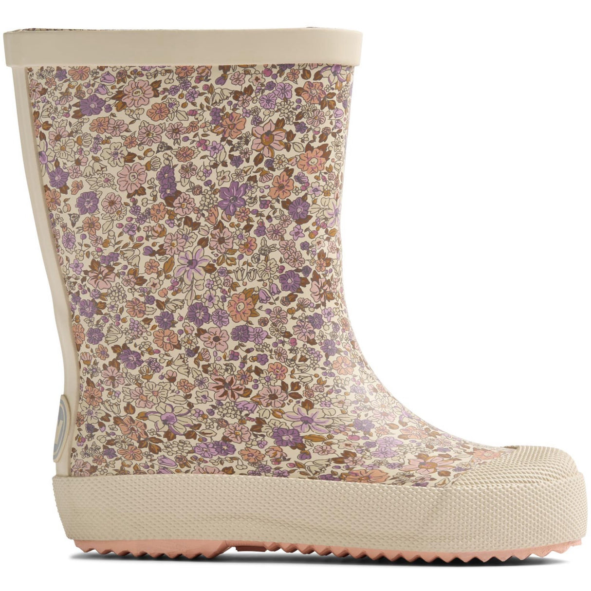 Wheat Lilac Flower Meadow Rubber Stövlar Muddy