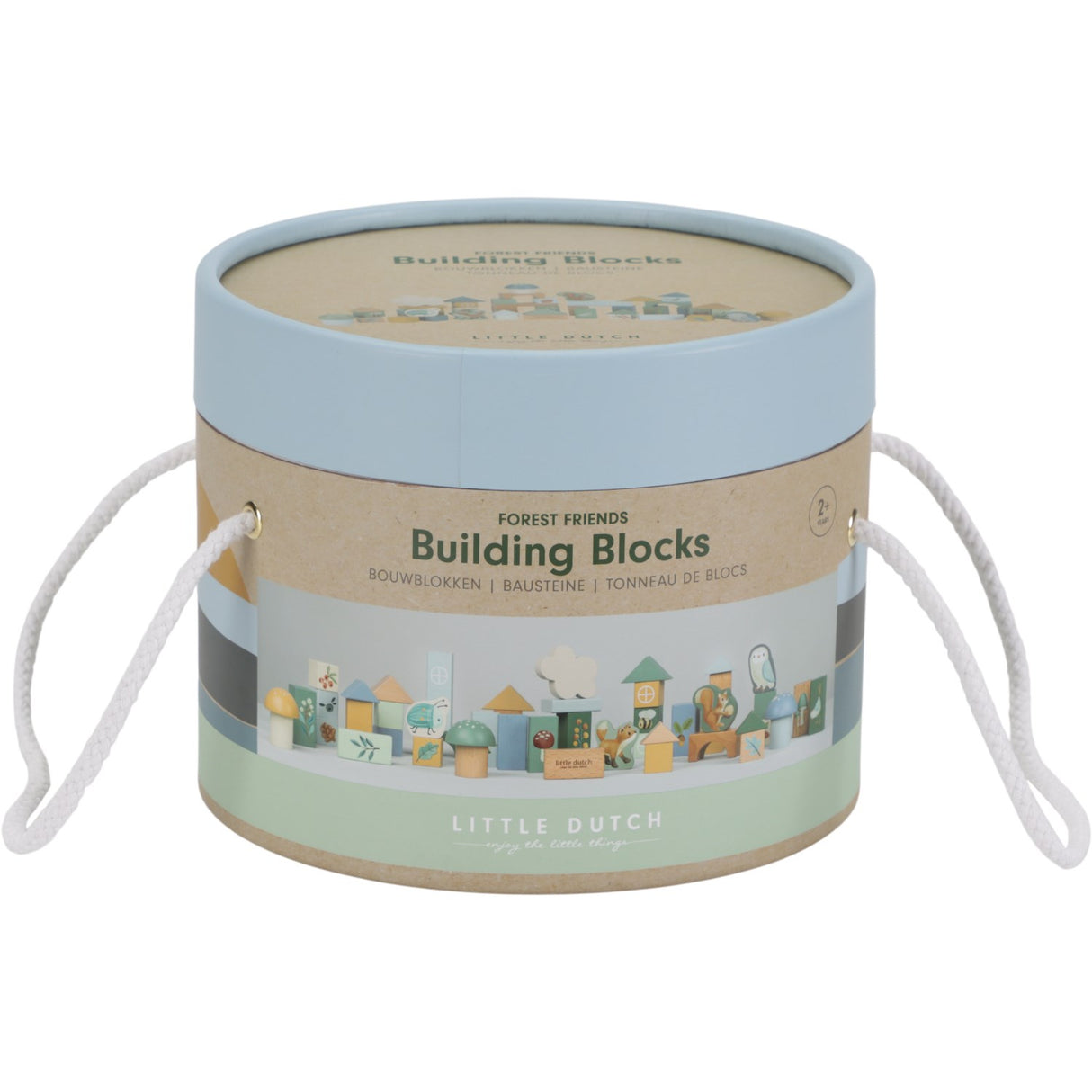 Little Dutch Forest Friends Blue Byggeklodser Trä