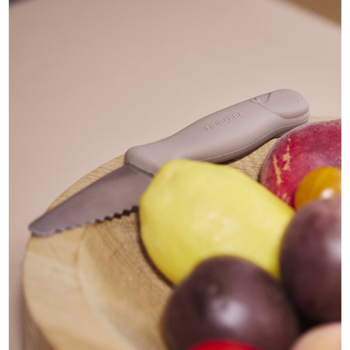 FILIBABBA Knivset för barn - 2-pack - Warm Grey/Rose