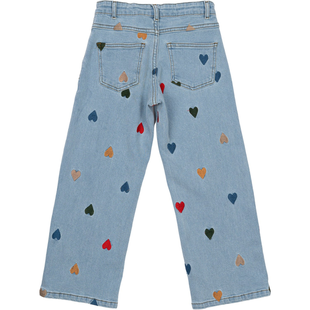 The New Light Blue Denim EMB Nessa Wide Jeans