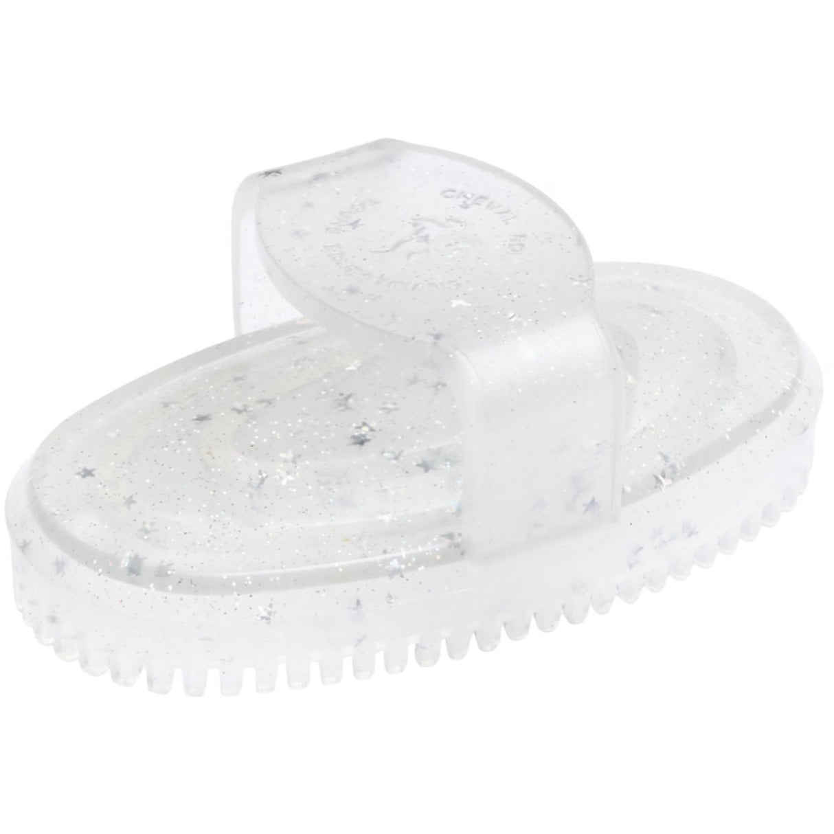 Cheval Roi Brush Vit regnbågsglitter
