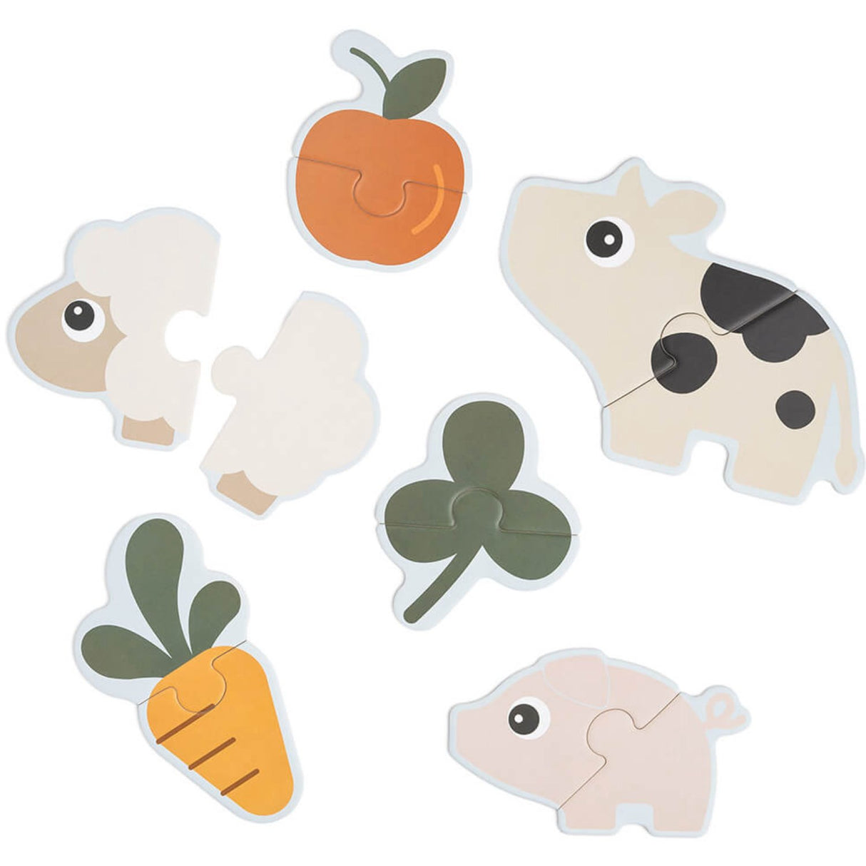 DonebyDeer Färg Mix: Första Jigsaw Puzzle Tiny Farm