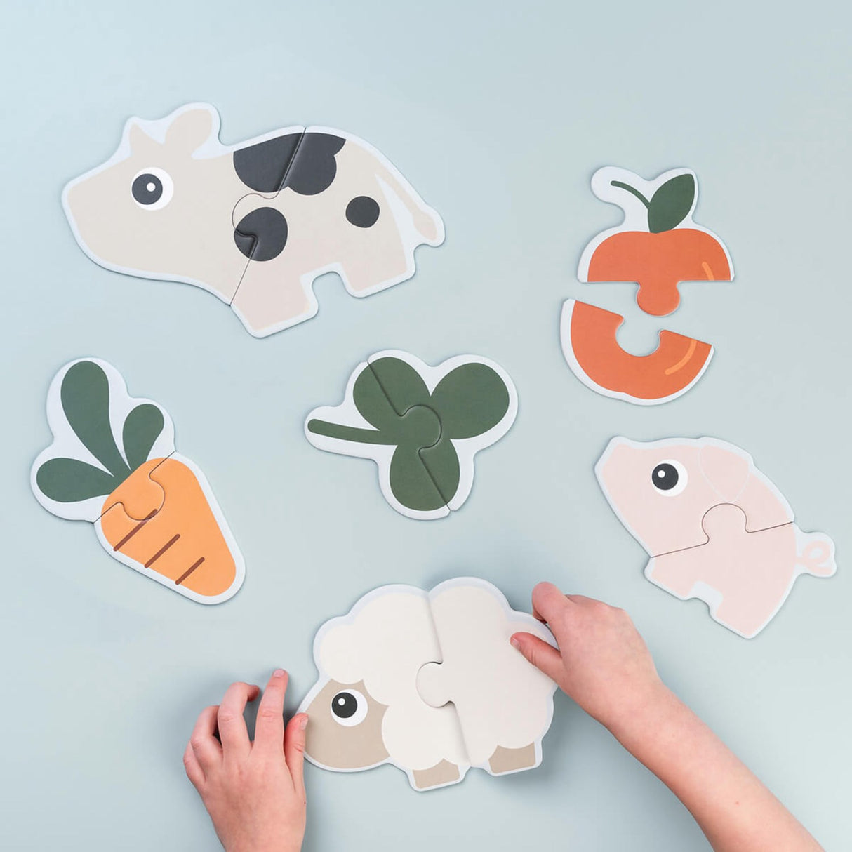 DonebyDeer Färg Mix: Första Jigsaw Puzzle Tiny Farm