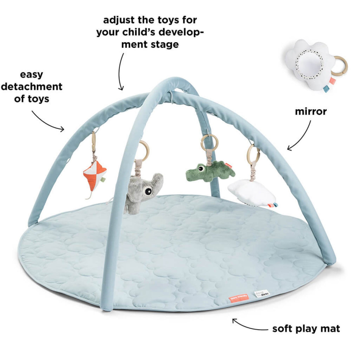 DonebyDeer Blue Aktivitet Lekmatta Lekplats Blå