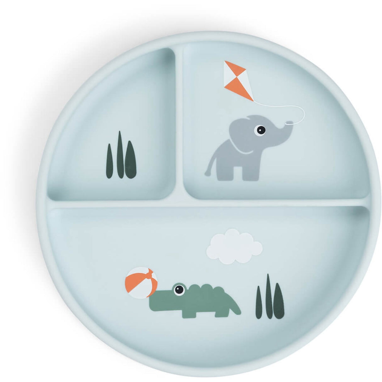 DonebyDeer Blue Stick & Stay Divided Plate Lekplats