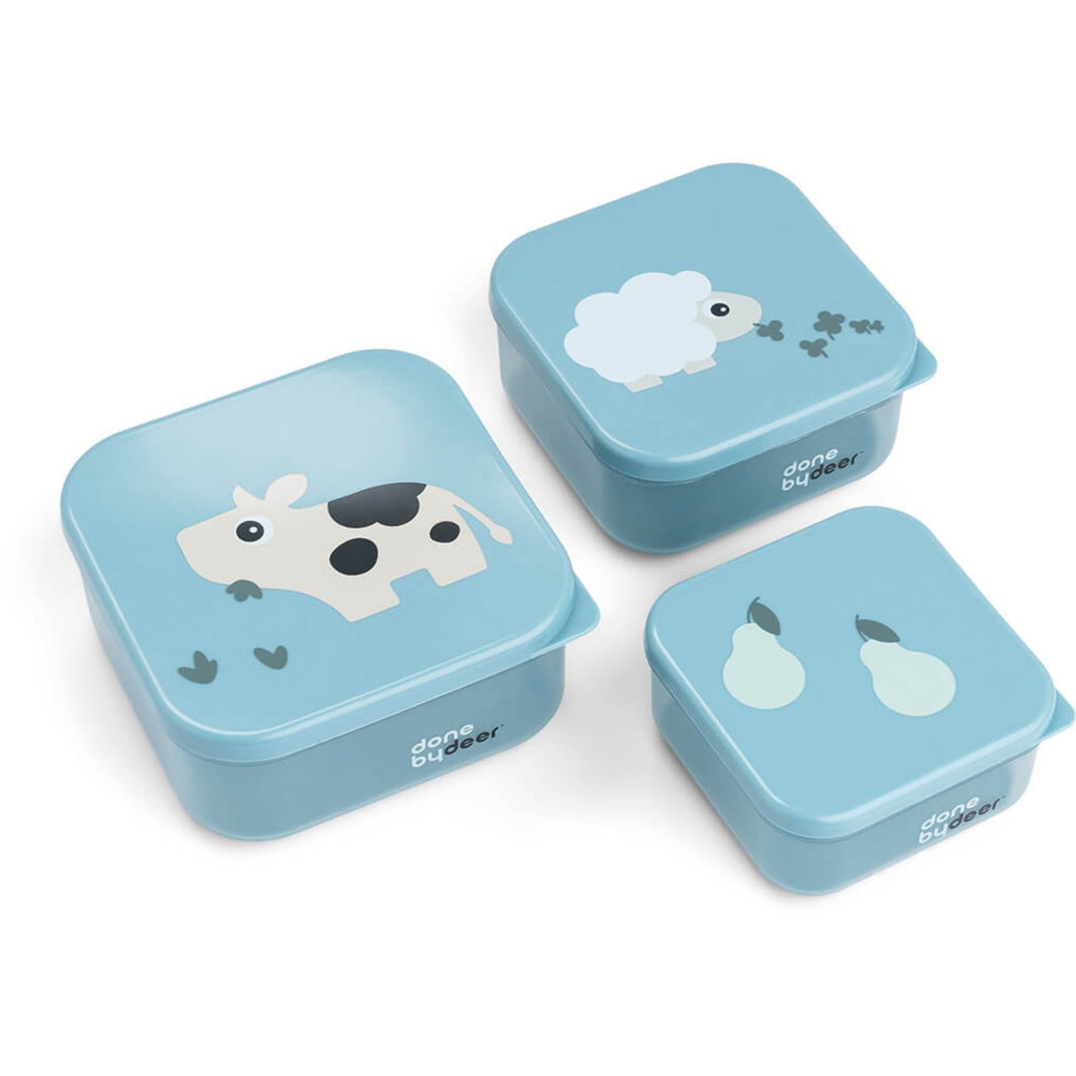 DonebyDeer Blue Snack Box Set med 3 st. Liten gård
