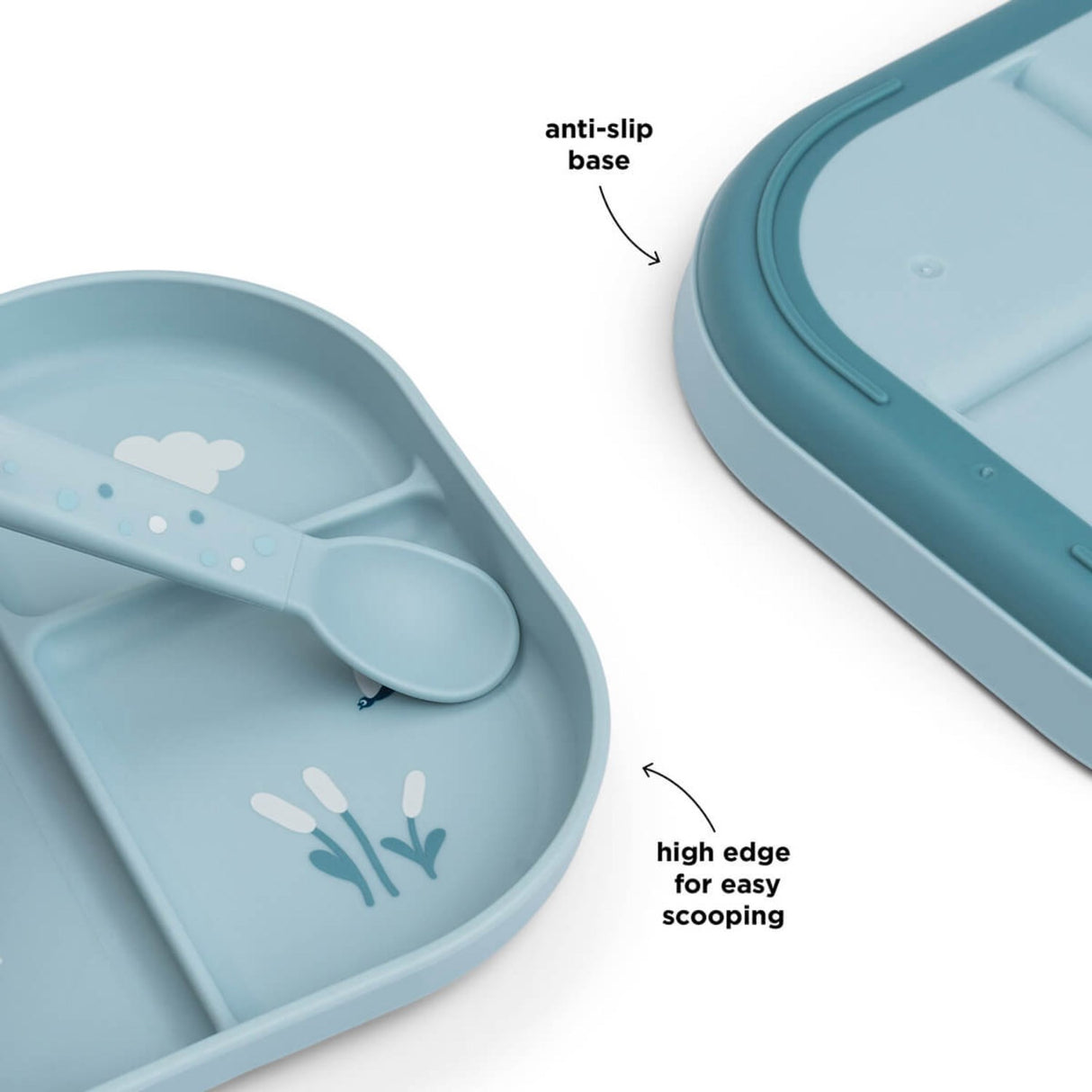 DonebyDeer Blå Foodie Delad Tallrik Elphee