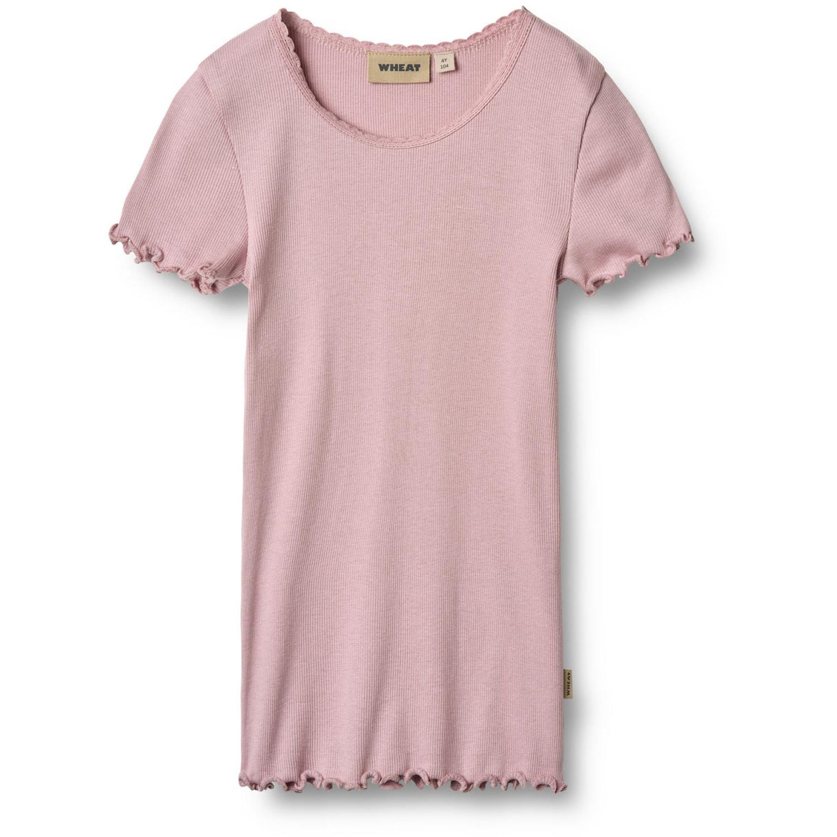 Wheat Lavender Mist Rib T-Skjorta S/S Katie