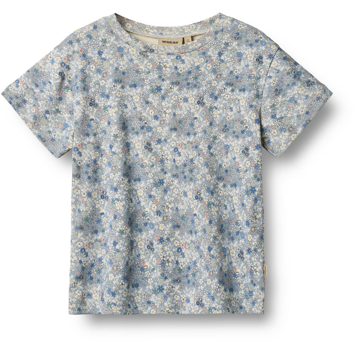 Wheat Blue Summer Flowers T-Skjorta S/S Ella