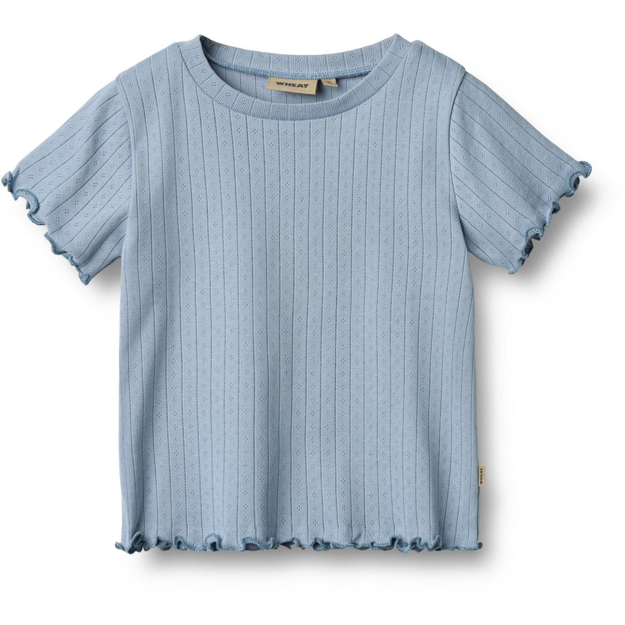 Wheat Morning Sky Rib T-Skjorta S/S Irene
