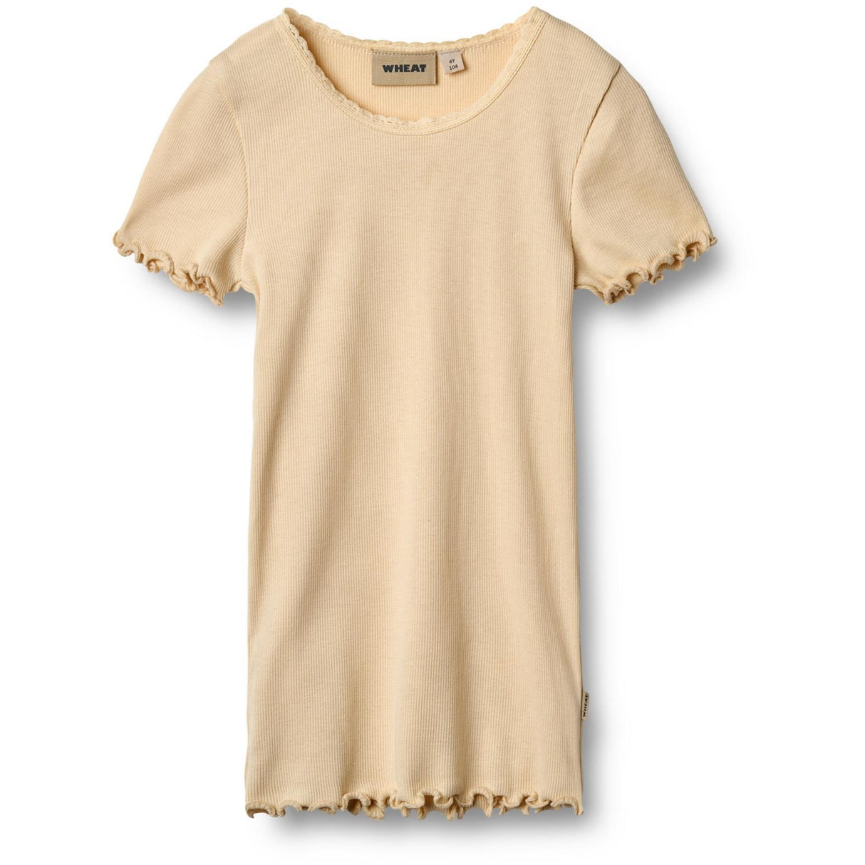 Wheat Macadamia Rib T-Skjorta S/S Katie