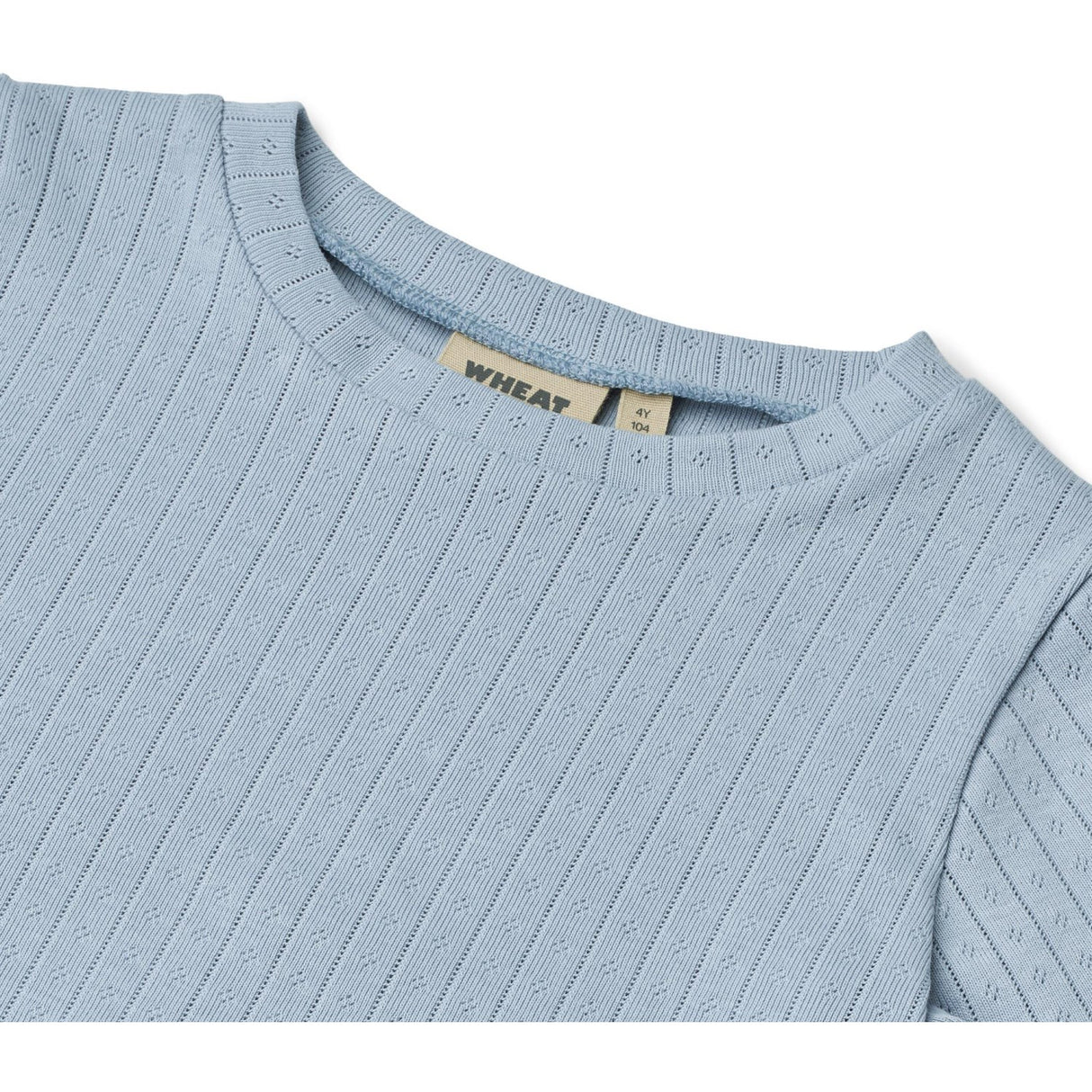 Wheat Morning Sky Rib T-Skjorta S/S Irene