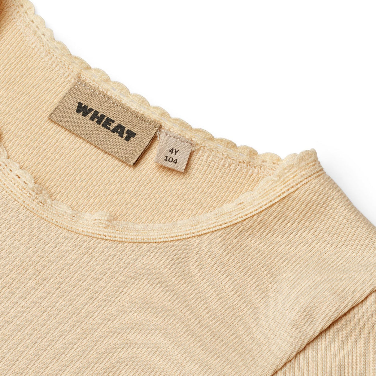 Wheat Macadamia Rib T-Skjorta S/S Katie