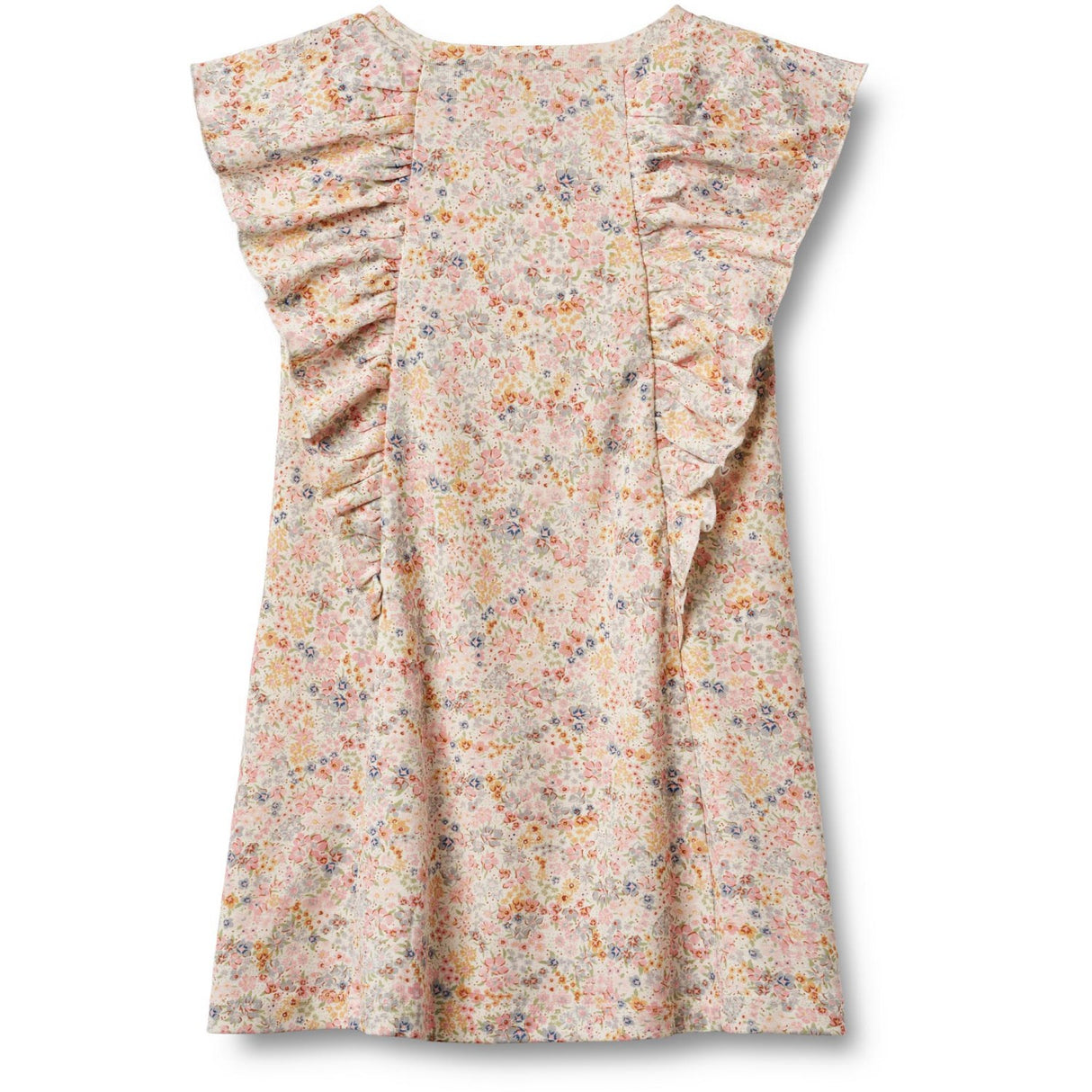 Wheat Bright Flowers Jersey Klänning Ruffle Shirley