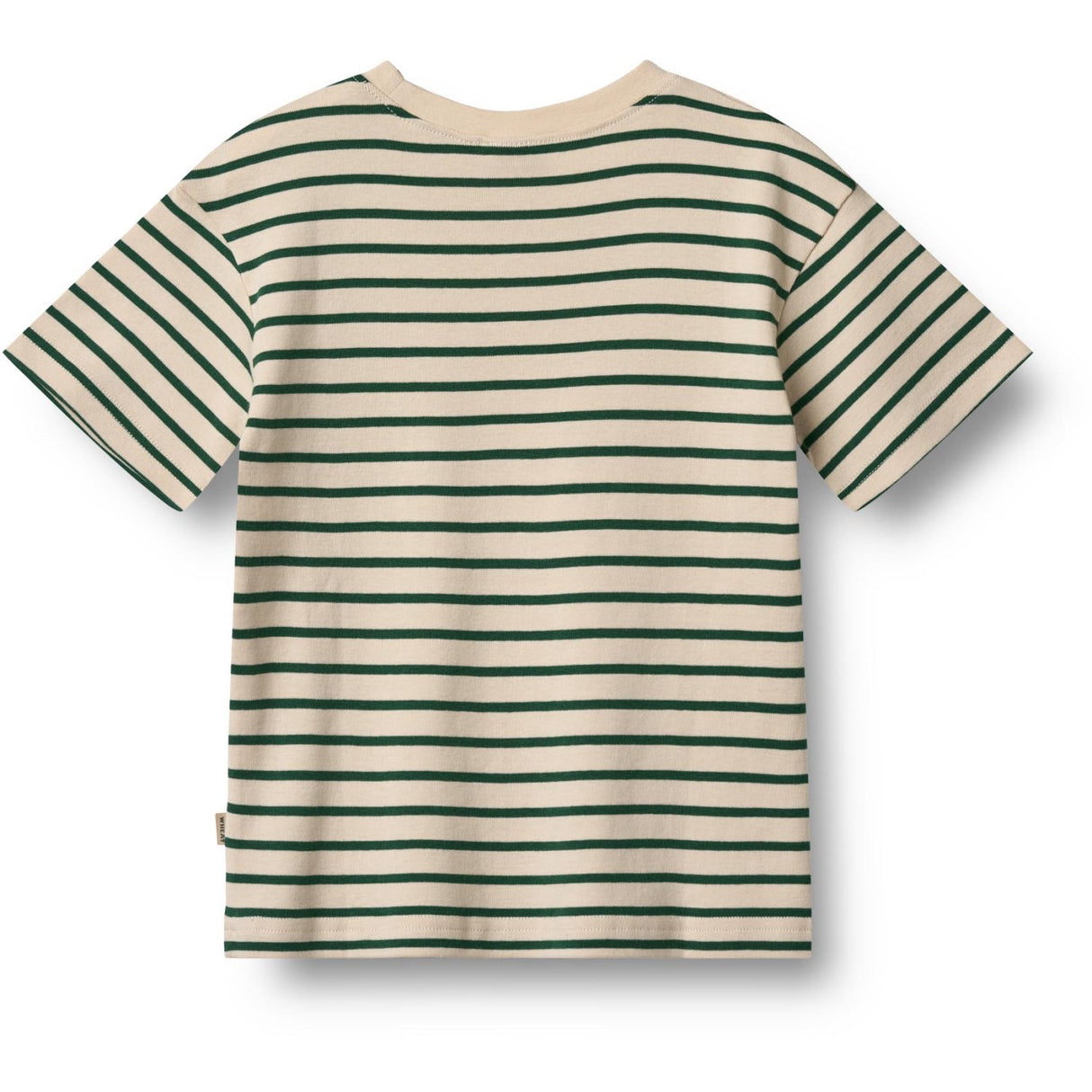 Wheat Green Stripe T-Skjorta S/S Fabian